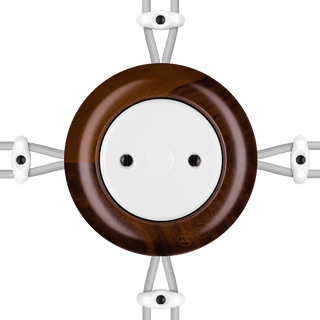 WOODEN PORCELAIN SURFACE MOUNTED NUC MAG JUNCTION BOX - DYKE & DEAN