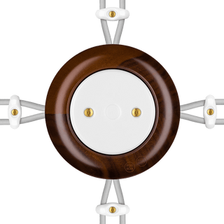WOODEN PORCELAIN SURFACE MOUNTED NUC MAG JUNCTION BOX - DYKE & DEAN