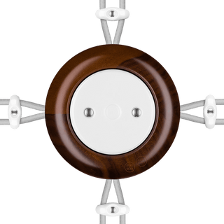 WOODEN PORCELAIN SURFACE MOUNTED NUC MAG JUNCTION BOX - DYKE & DEAN