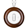 WOODEN PORCELAIN SURFACE MOUNTED NUC MAG SLIM BUTTON SWITCH - DYKE & DEAN