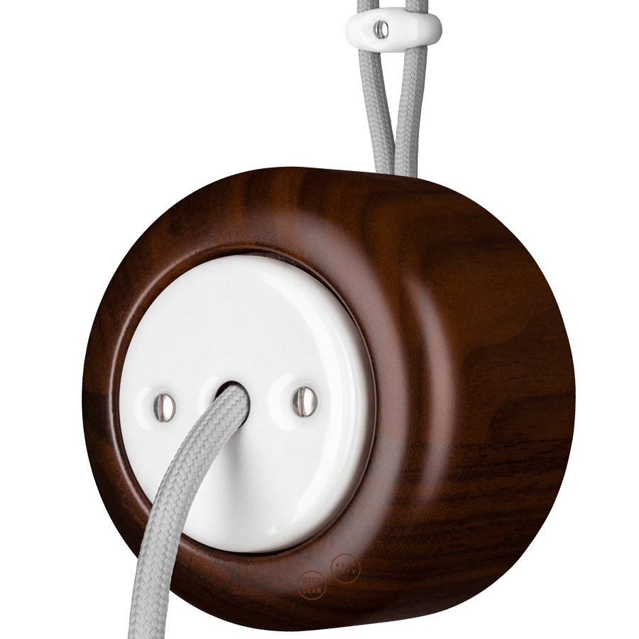 WOODEN PORCELAIN SURFACE MOUNTED NUCLEUS CABLE GLAND - DYKE & DEAN