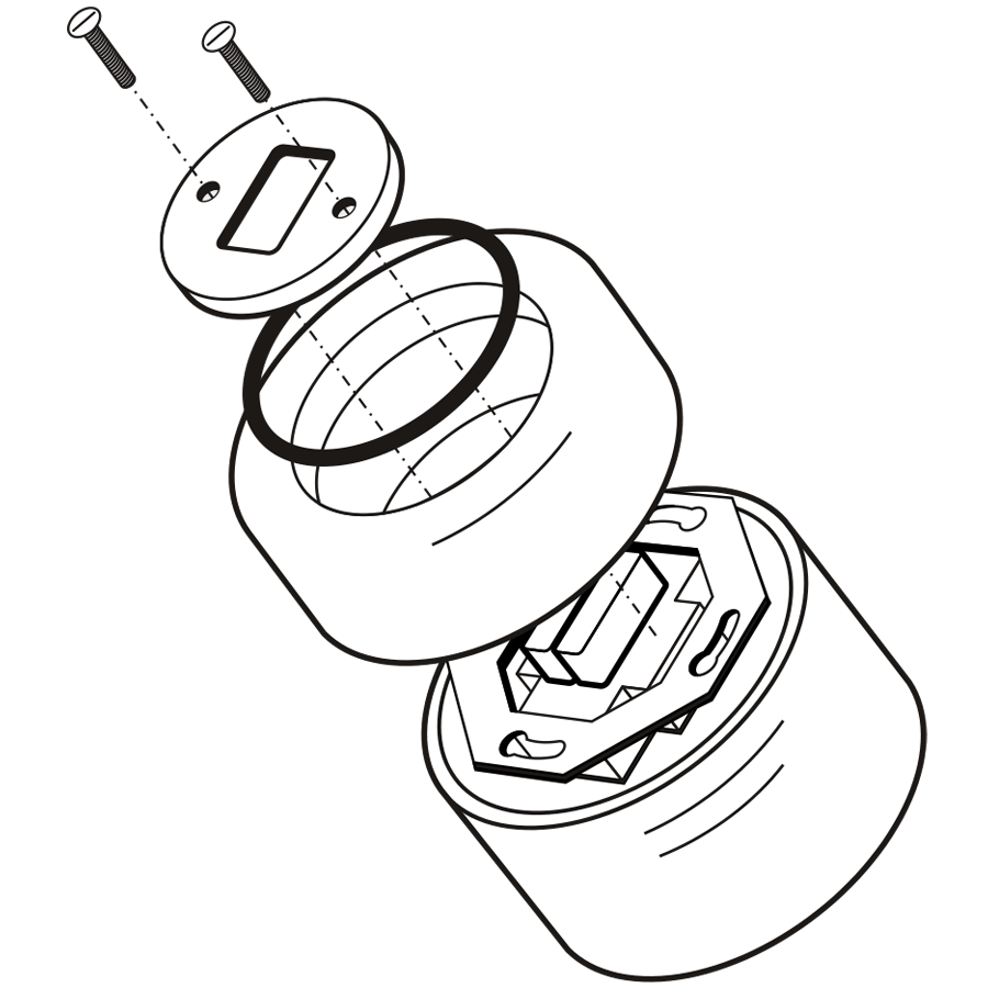 WOODEN PORCELAIN SURFACE MOUNTED NUCLEUS DOUBLE TOGGLE SWITCH - DYKE & DEAN