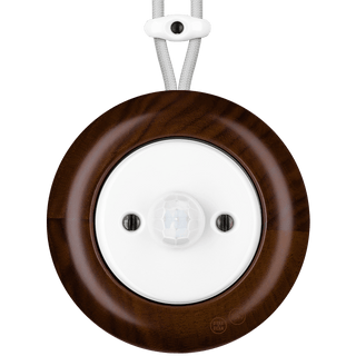 WOODEN PORCELAIN SURFACE MOUNTED NUCLEUS SOCKET MOTION SENSOR - DYKE & DEAN