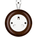 WOODEN PORCELAIN SURFACE MOUNTED NUCLEUS SOCKET UK - DYKE & DEAN