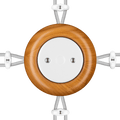 WOODEN PORCELAIN SURFACE MOUNTED PADELUS JUNCTION BOX - DYKE & DEAN