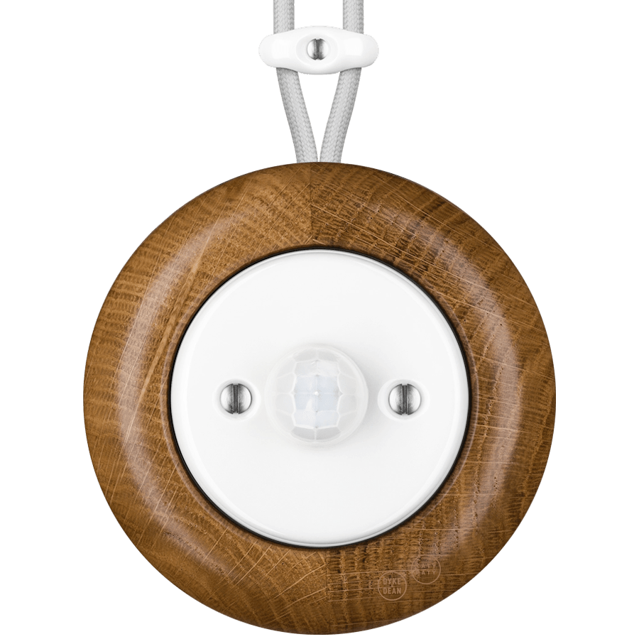 WOODEN PORCELAIN SURFACE MOUNTED ROBUS SOCKET MOTION SENSOR - DYKE & DEAN