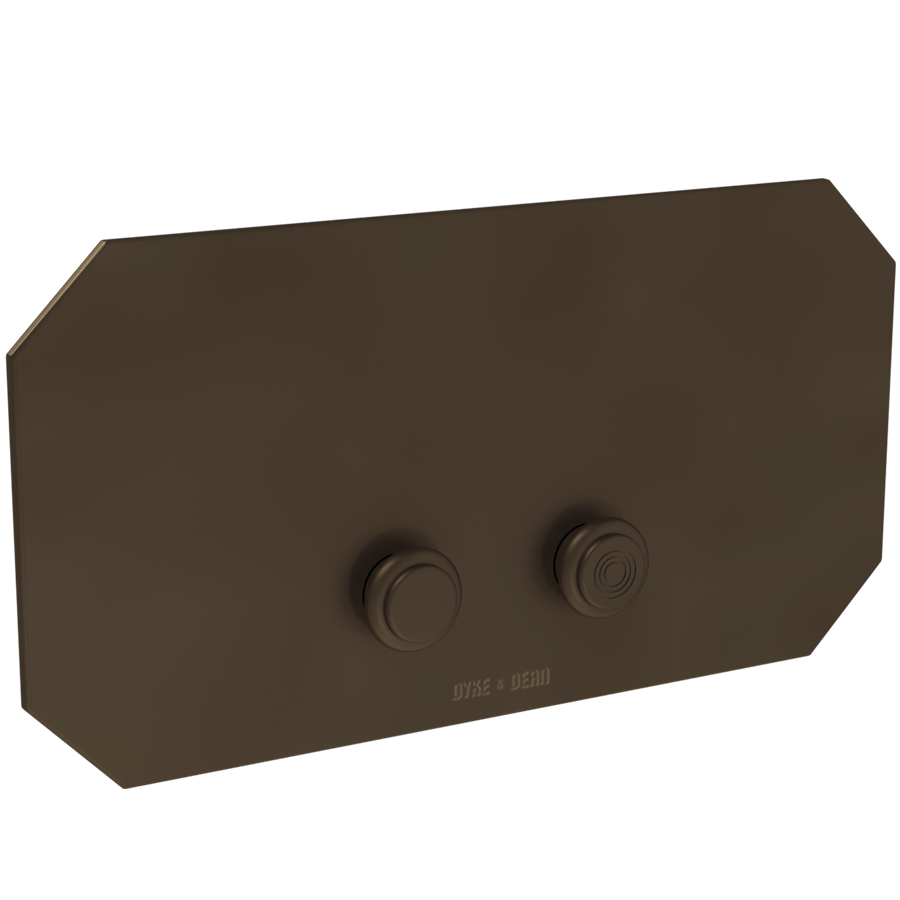 45° DEGREE CORNERS TOILET FLUSH PLATE BRONZE - DYKE & DEAN