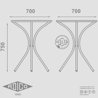 ADICO 591 BISTRO TABLE - DYKE & DEAN