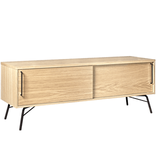 ASHBURN TV SIDEBOARD OAK BLACK LEGS - DYKE & DEAN