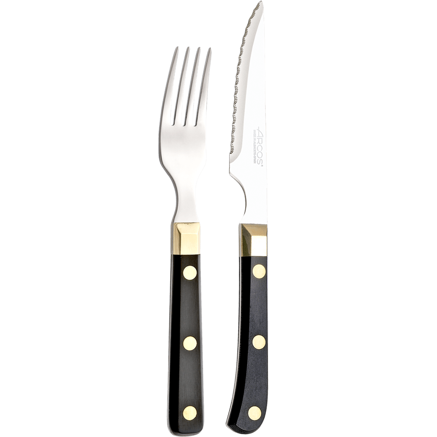 BLACK & BRASS STEAK KNIFE - DYKE & DEAN