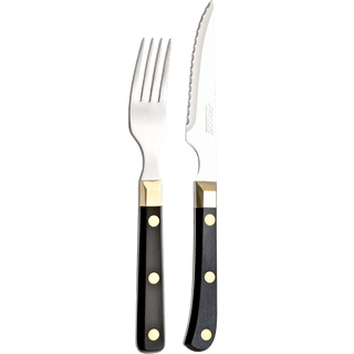 BLACK & BRASS STEAK KNIFE - DYKE & DEAN