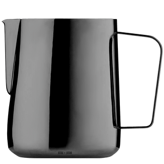 BLACK COFFEE MILK FROTHING JUG & PITCHER 600ML - DYKE & DEAN