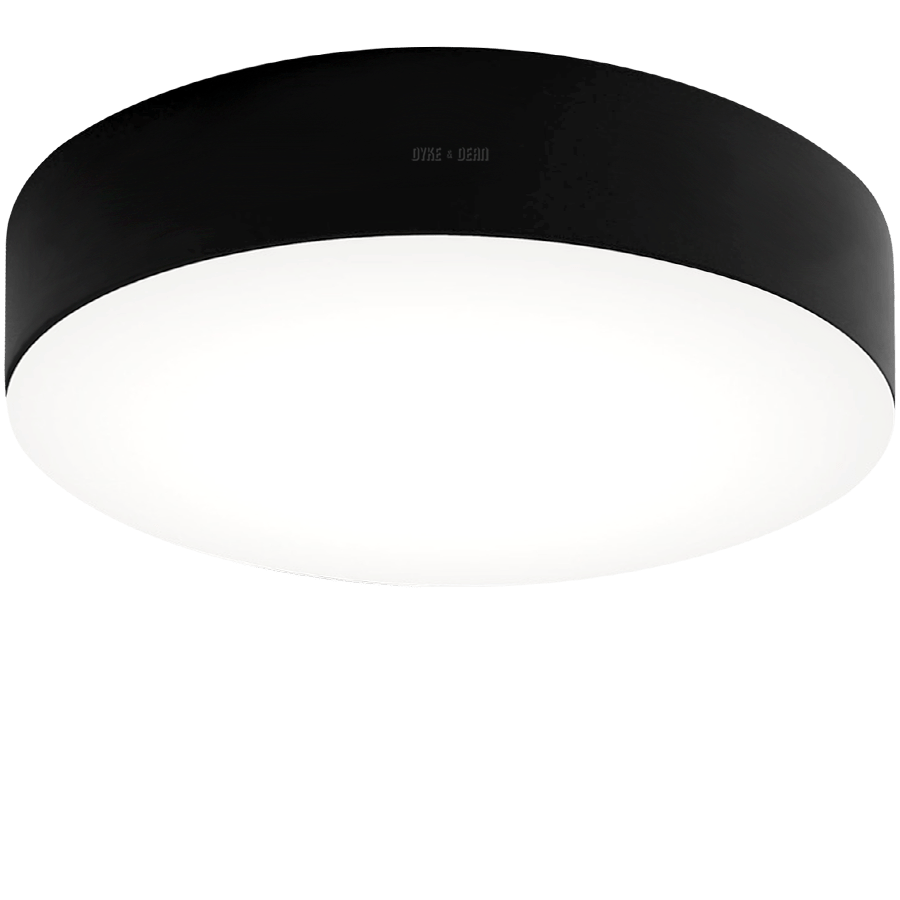 BLACK DISC WALL & CEILING LIGHT 540MM - DYKE & DEAN