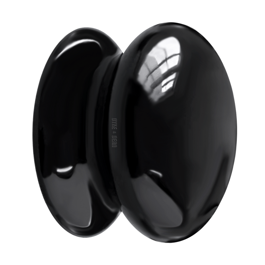 BLACK PORCELAIN DOOR KNOBS - BATHROOM - DYKE & DEAN  - Homewares | Lighting | Modern Home Furnishings