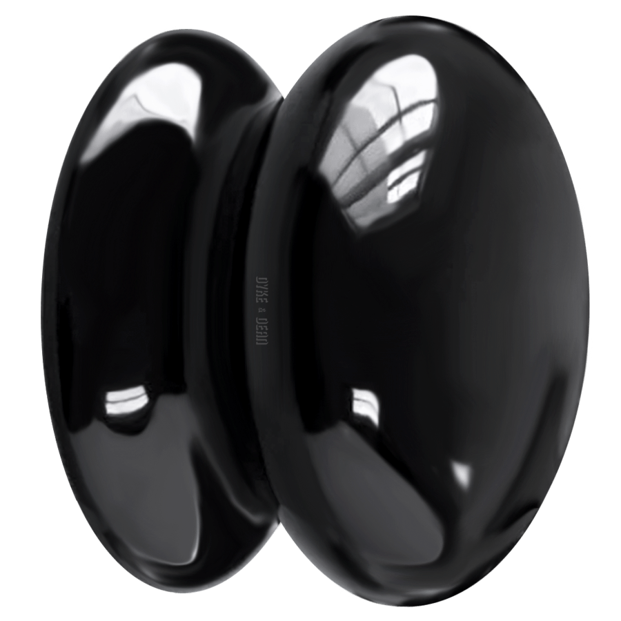 BLACK PORCELAIN DOOR KNOBS - BATHROOM - DYKE & DEAN  - Homewares | Lighting | Modern Home Furnishings