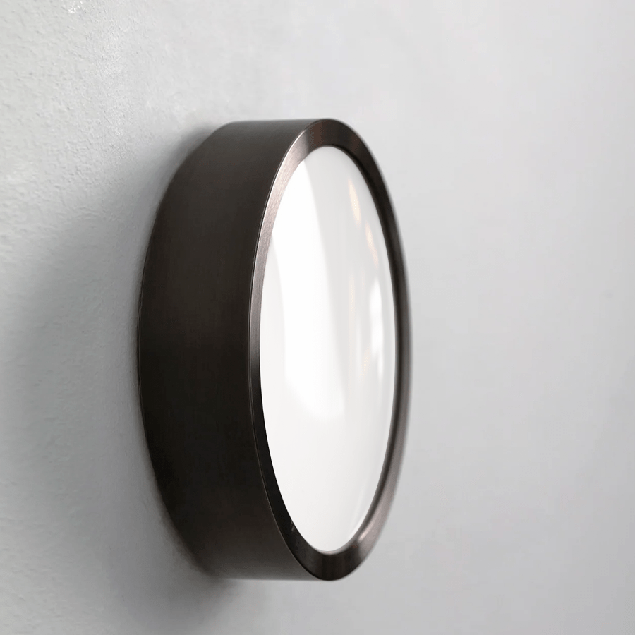 BLACK WOOD DISC WALL LIGHT - WALL LIGHTS - DYKE & DEAN  - Homewares | Lighting | Modern Home Furnishings