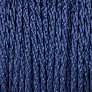 BLUE TWISTED FABRIC CABLE - FABRIC CABLE - DYKE & DEAN  - Homewares | Lighting | Modern Home Furnishings