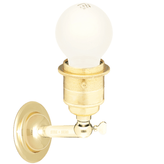 BRASS E27 WALL ARM LIGHT - DYKE & DEAN