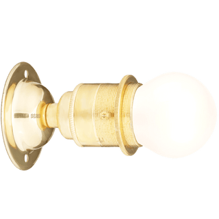 BRASS FIXED E27 WALL BULB HOLDER - DYKE & DEAN