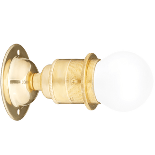 BRASS FIXED E27 WALL BULB HOLDER - DYKE & DEAN