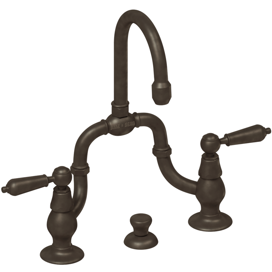 BRIDGE SINK MIXER METAL LEVER TAPS BRASS - DYKE & DEAN