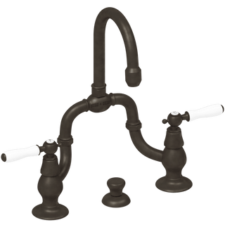 BRIDGE SINK MIXER PORCELAIN LEVER TAPS - DYKE & DEAN