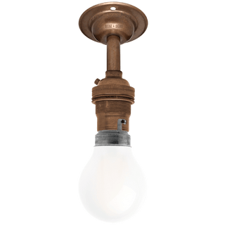 BRONZE EFFECT FIXED EXTENDED BAYONET WALL BULB HOLDER - DYKE & DEAN