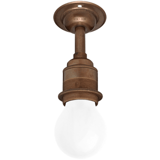 BRONZE EFFECT FIXED EXTENDED E27 WALL BULB HOLDER - DYKE & DEAN