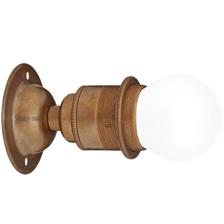 BRONZE FIXED E27 WALL BULB HOLDER - DYKE & DEAN