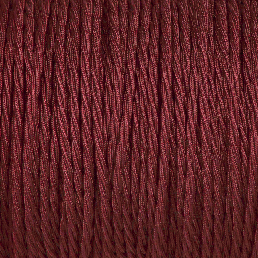 BURGUNDY TWISTED FABRIC CABLE - DYKE & DEAN