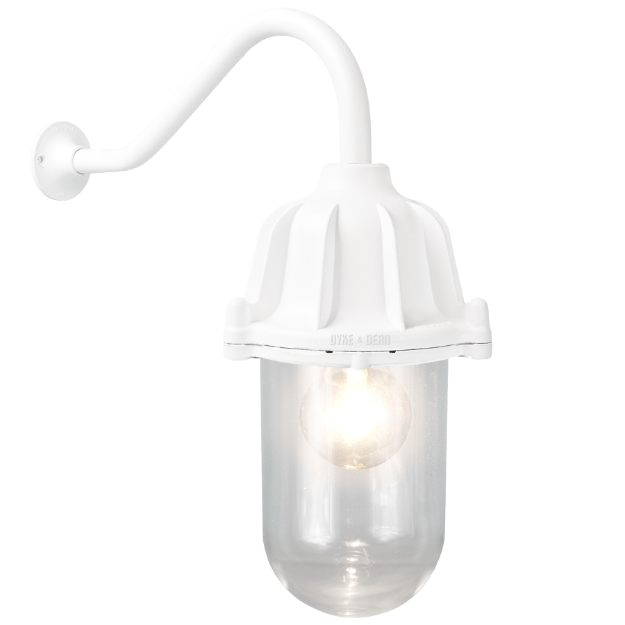 CAST SWAN NECK LANTERN WHITE - DYKE & DEAN