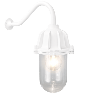 CAST SWAN NECK LANTERN WHITE - DYKE & DEAN
