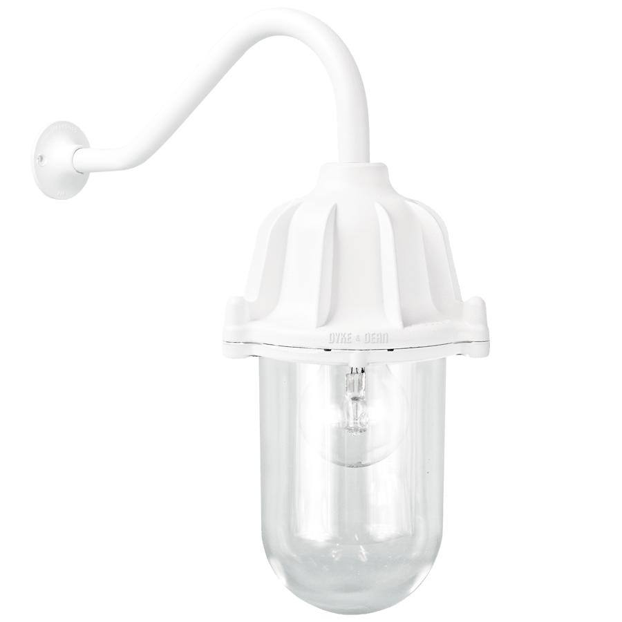 CAST SWAN NECK LANTERN WHITE - DYKE & DEAN