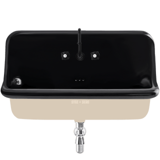 CERAMIC MOUNTED LARGE SINK WITH COLOUR OPTIONS - DYKE & DEAN