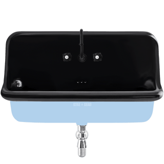 CERAMIC MOUNTED LARGE SINK WITH COLOUR OPTIONS - DYKE & DEAN