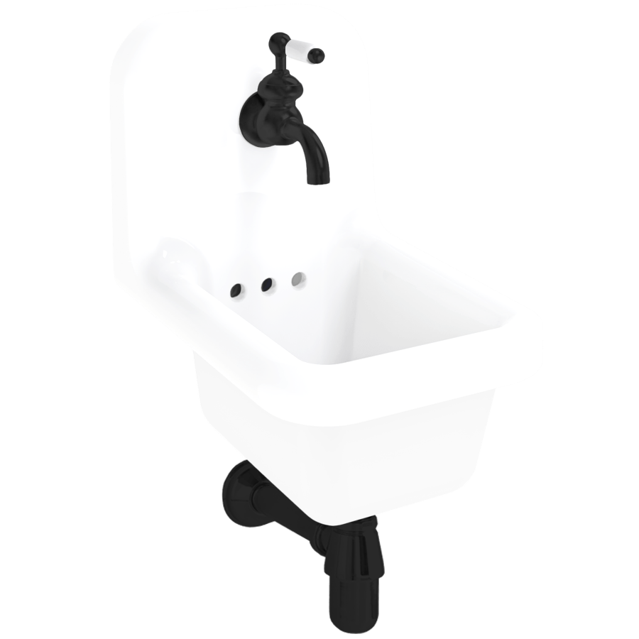 CERAMIC MOUNTED NARROW SINK - DYKE & DEAN