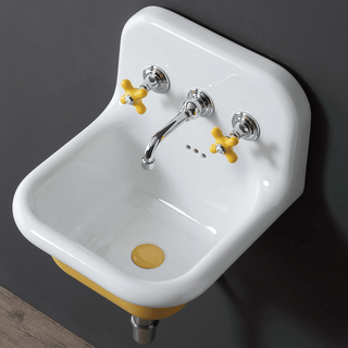 CERAMIC MOUNTED SMALL SINK WITH COLOUR OPTIONS - DYKE & DEAN