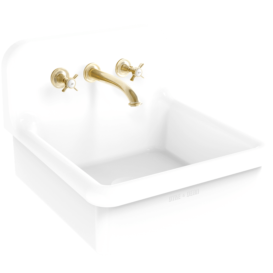 CERAMIC SPLASH BACK UTILITY SINK - DYKE & DEAN