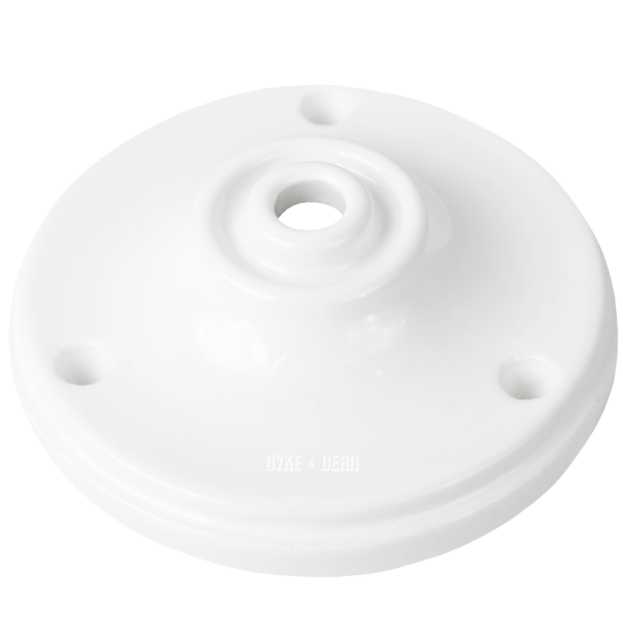 CERAMIC WHITE CEILING ROSE - DYKE & DEAN