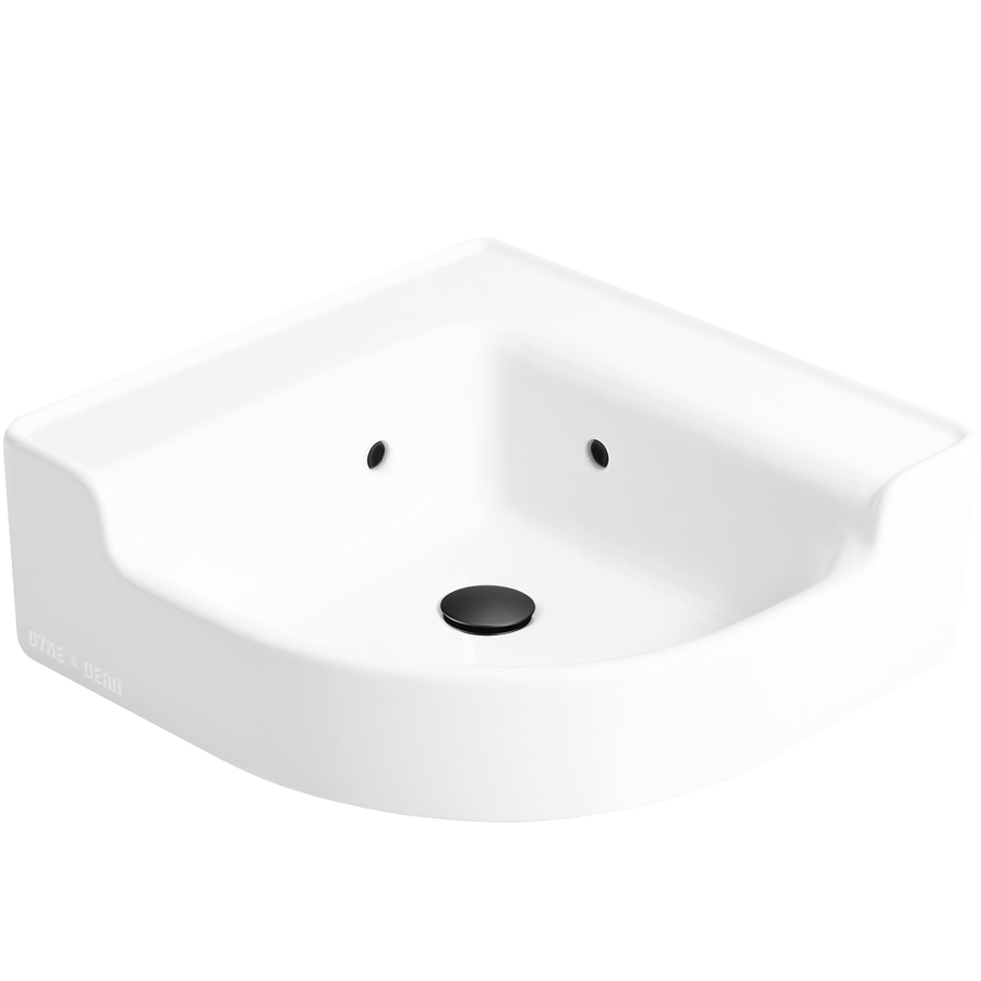 CLASSIC CERAMIC CORNER WALL & COUNTER SINK - DYKE & DEAN
