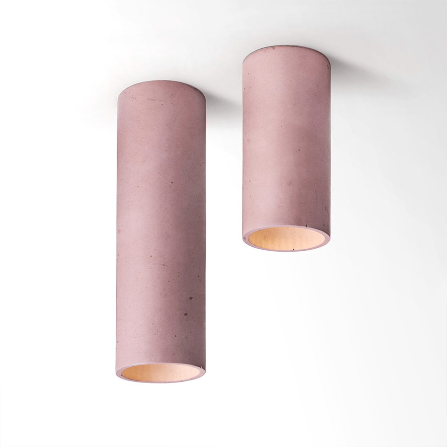 CONCRETE CYLINDER CEILING BURGUNDY - DYKE & DEAN