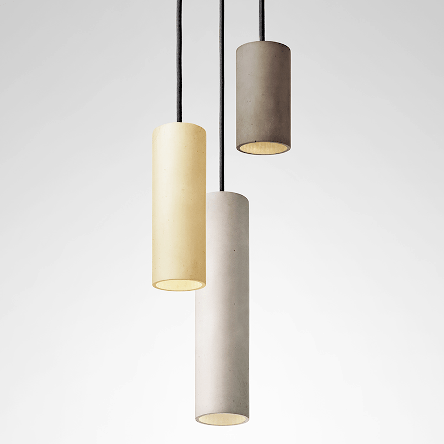 CONCRETE CYLINDER PENDANTS SHORT - DYKE & DEAN