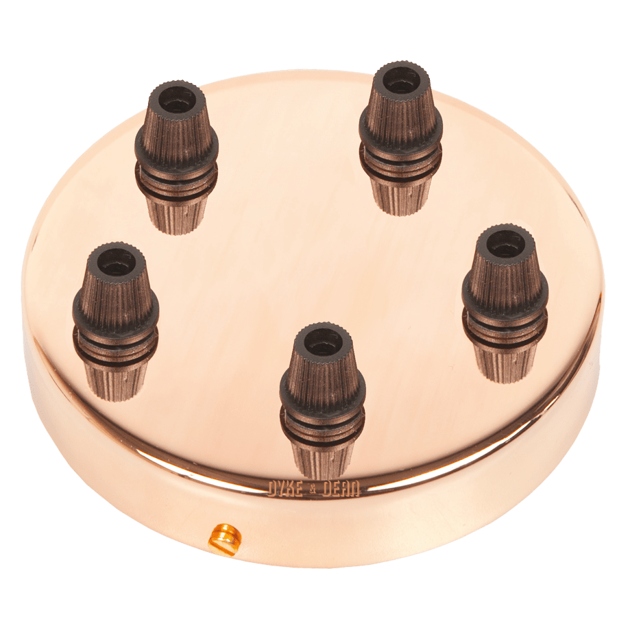 COPPER 5 WAY CEILING ROSE - DYKE & DEAN