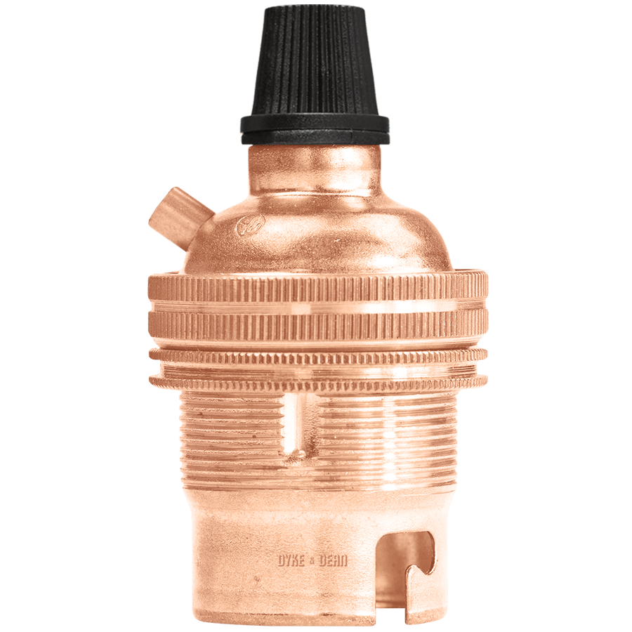 COPPER BAYONET GRIP BULB HOLDER - DYKE & DEAN
