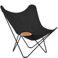CUERO BUTTERFLY CHAIR BLACK CANVAS - DYKE & DEAN