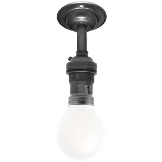 DARK BRASS FIXED EXTENDED BAYONET WALL BULB HOLDER - DYKE & DEAN