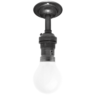 DARK BRASS FIXED EXTENDED BAYONET WALL BULB HOLDER - DYKE & DEAN
