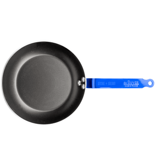 DE BUYER CHOC FRYING PANS BLUE HANDLES - DYKE & DEAN