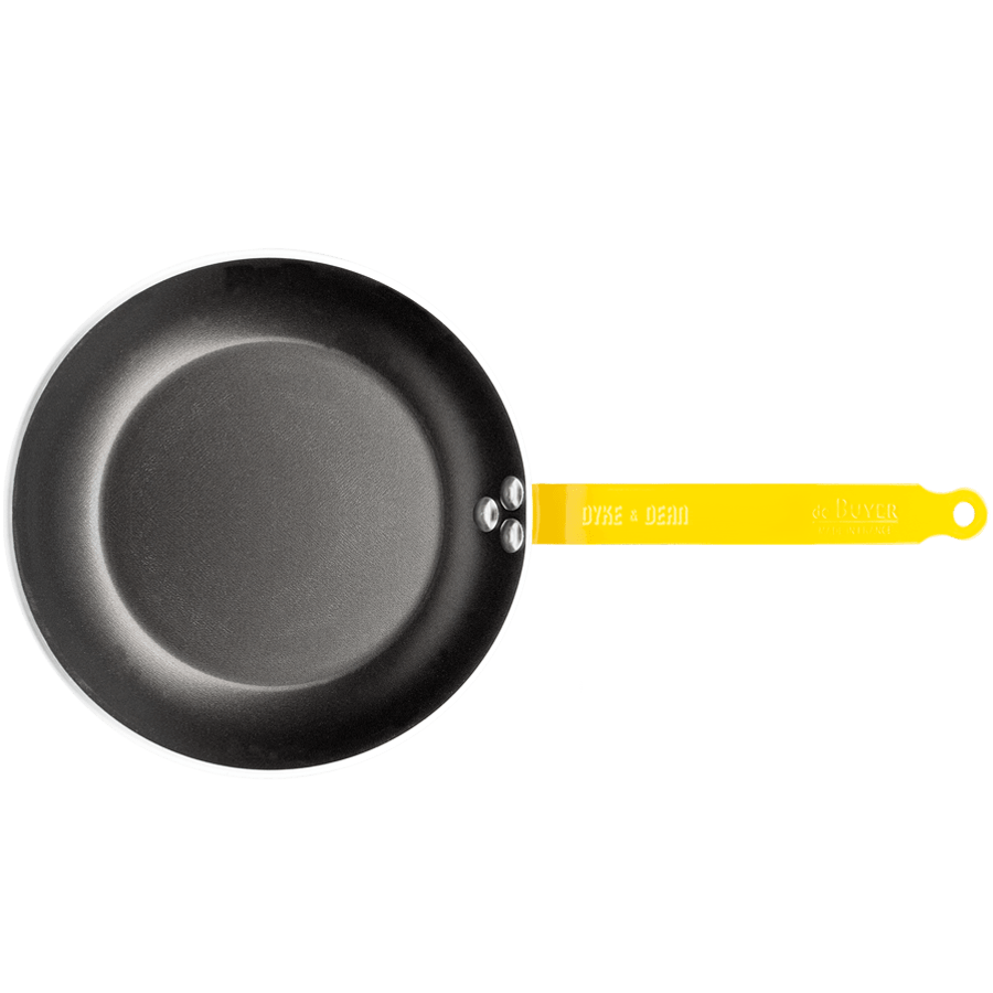 DE BUYER CHOC FRYING PANS YELLOW HANDLES - DYKE & DEAN