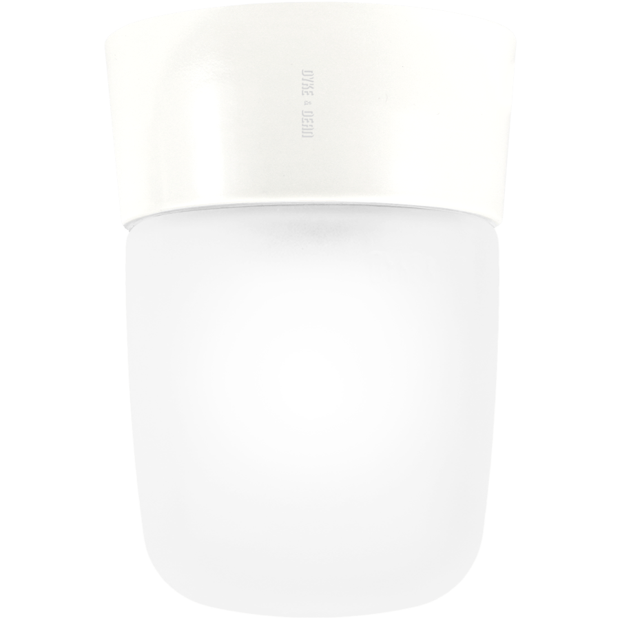 DUROPLAST CREAM REARWIRED WALL & CEILING LIGHT FROSTED - DYKE & DEAN